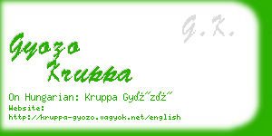 gyozo kruppa business card